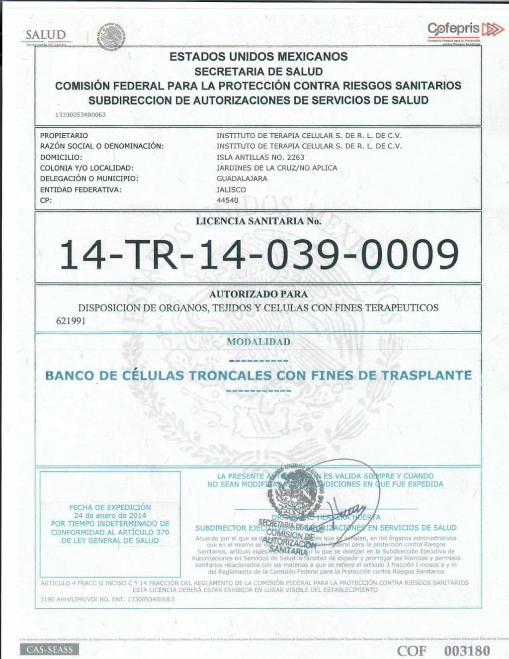 Certificate ITC